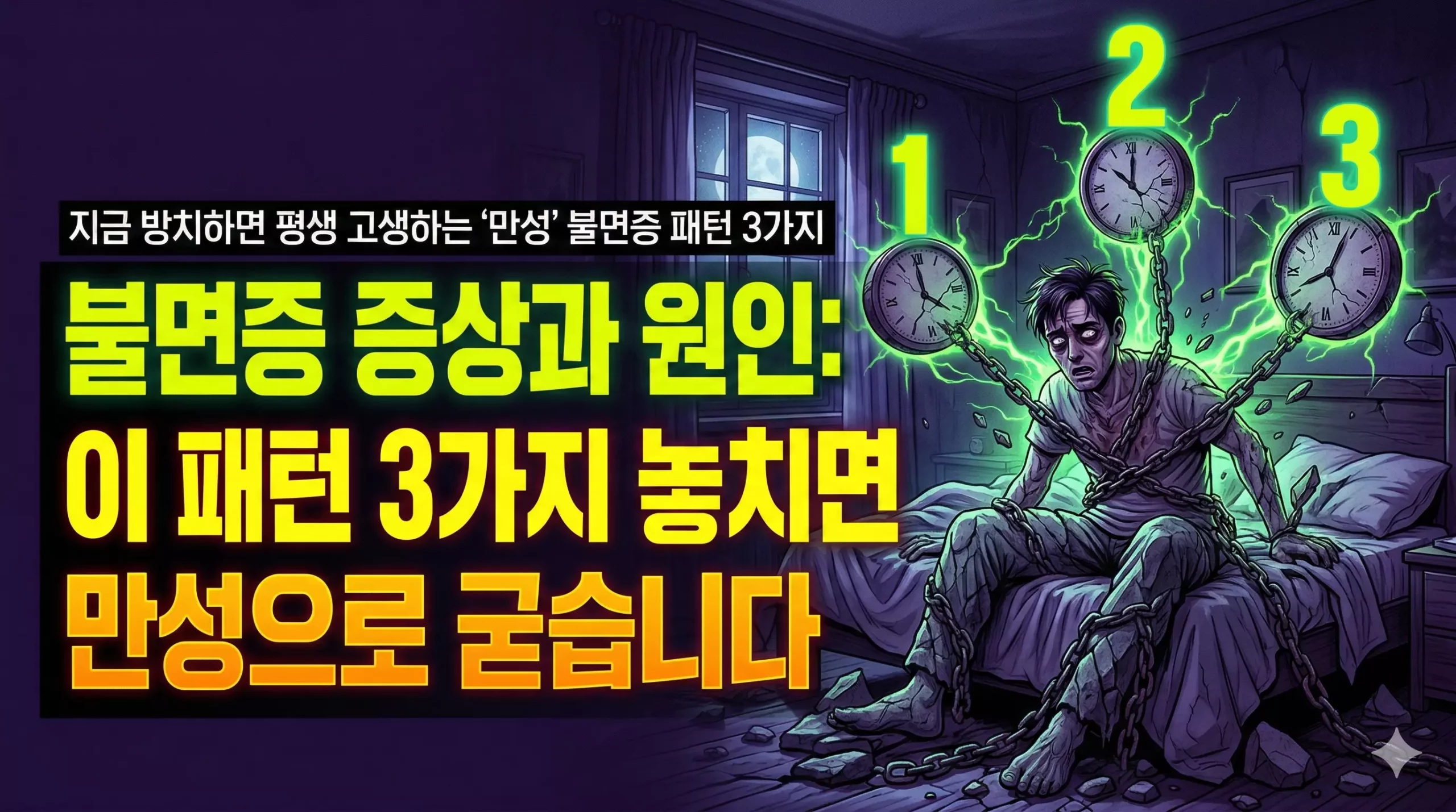 불면증 증상과 원인 알아보기 대표 이미지