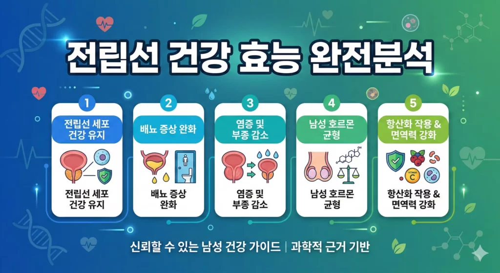 쏘팔메토 전립선 효능 인포그래픽 2026 – 효과·복용법·부작용 한눈에