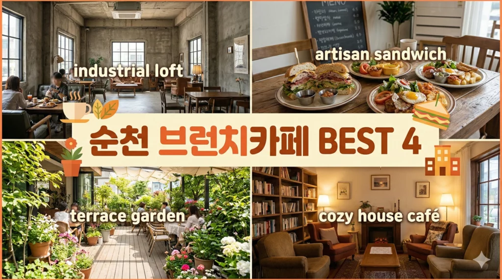 순천 브런치카페 추천 감성 맛집 BEST 4 인포그래픽