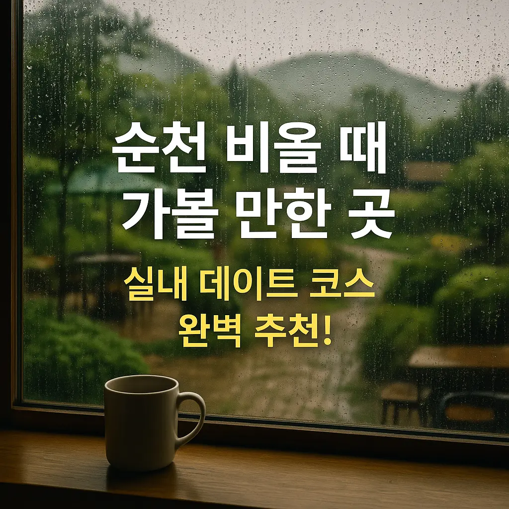 순천 비올 때 가볼 만한 곳 알아보기 대표 이미지