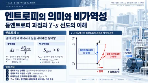 엔트로피의 의미와 비가역성 등엔트로피 과정과 T-s 선도의 이해