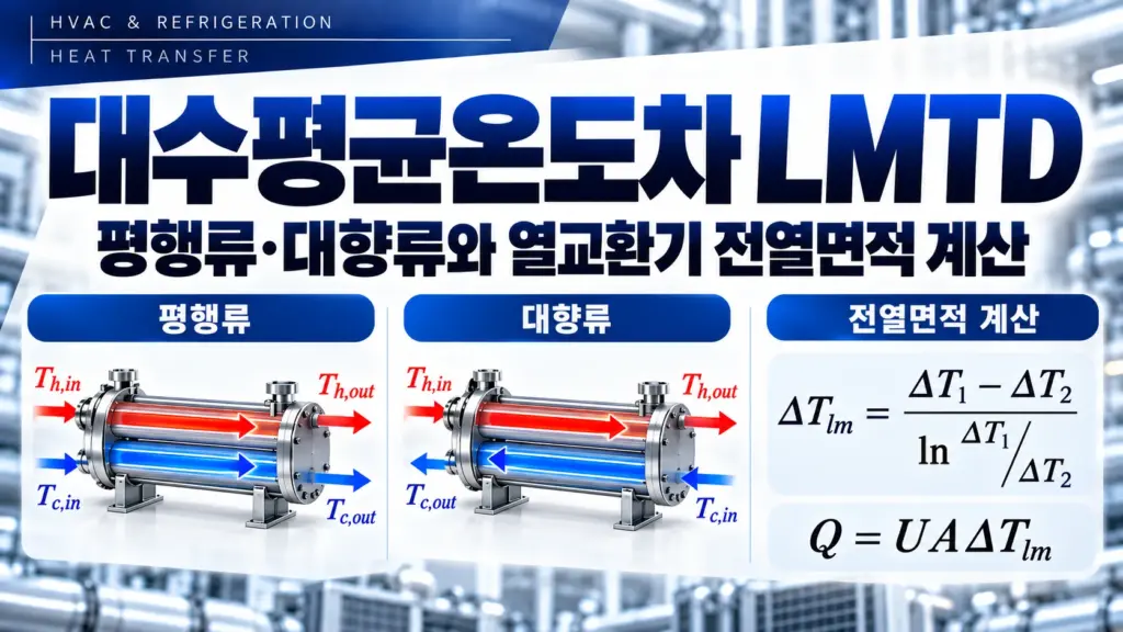 대수평균온도차 LMTD 열교환기 비교