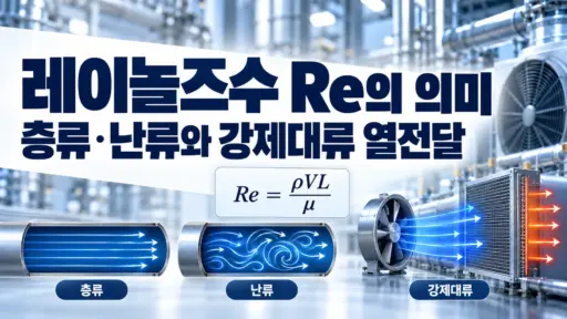 레이놀즈수와 열전달 인포그래픽