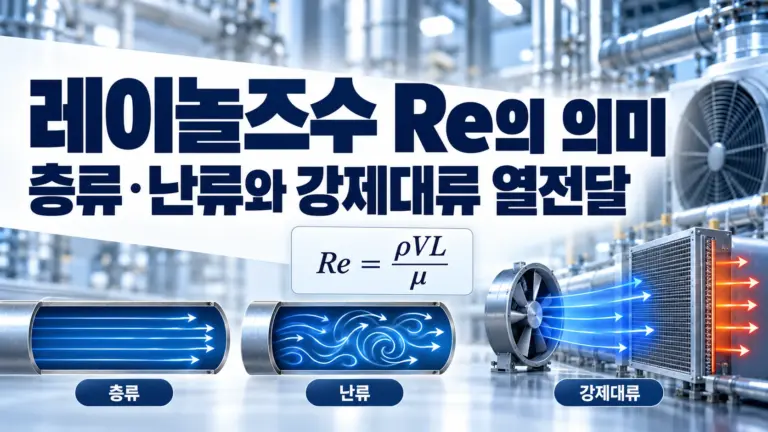 레이놀즈수와 열전달 인포그래픽