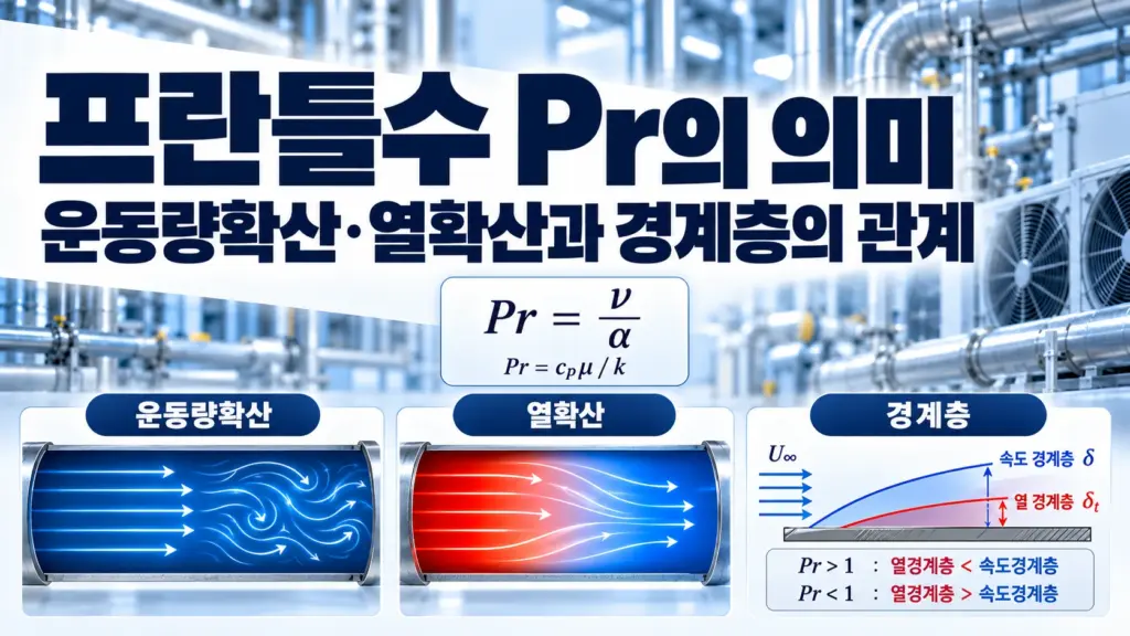 프란틀수 의미와 경계층 비교